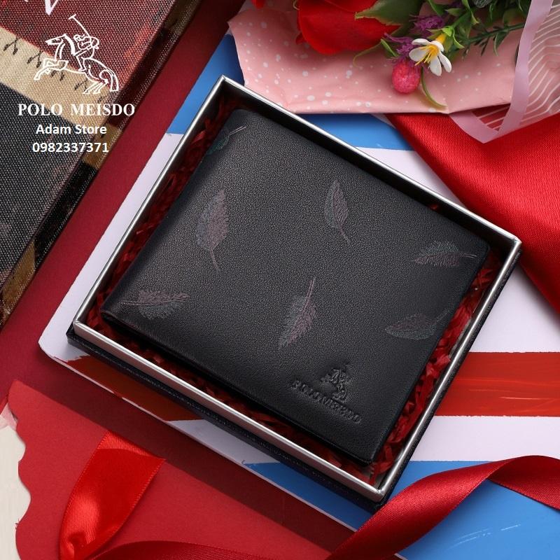 Ví Da Bò Nam Cao Cấp Hàng Hiệu POLO MEISDO Full Hộp Phù Hợp Làm Quà Biếu Tặng Sinh Nhật