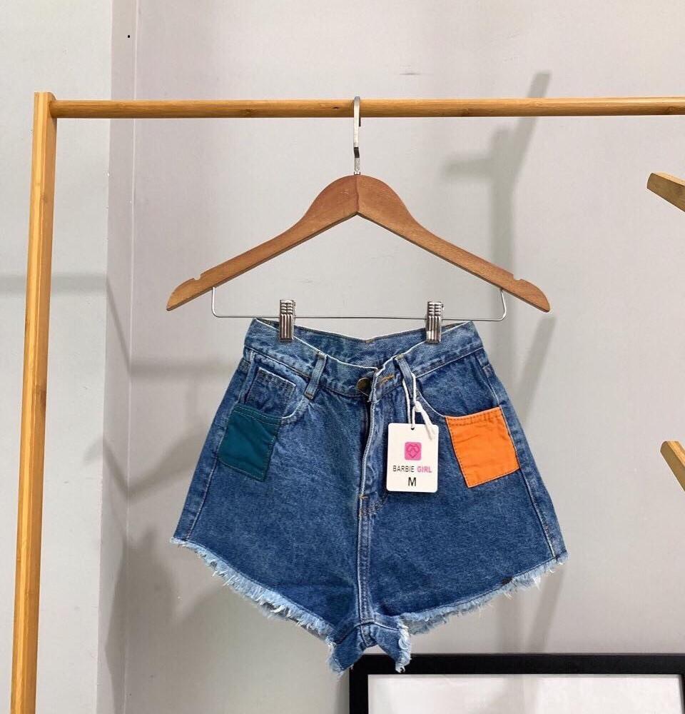 Quần short nữ lưng cao Julido S10 chất jean, một màu, ba kích thước thời trang trẻ trung