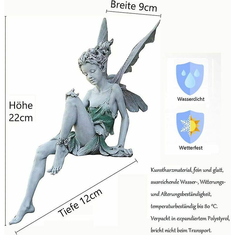 Bức tượng trong vườn Ngồi yêu tinh 22cm Tượng Vườn Tượng Garden Fairy Tượng