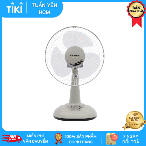 Quạt điện Senko để bàn tiện lợi cao cấp B1213 màu ngẫu nhiên - Hàng Chính Hãng