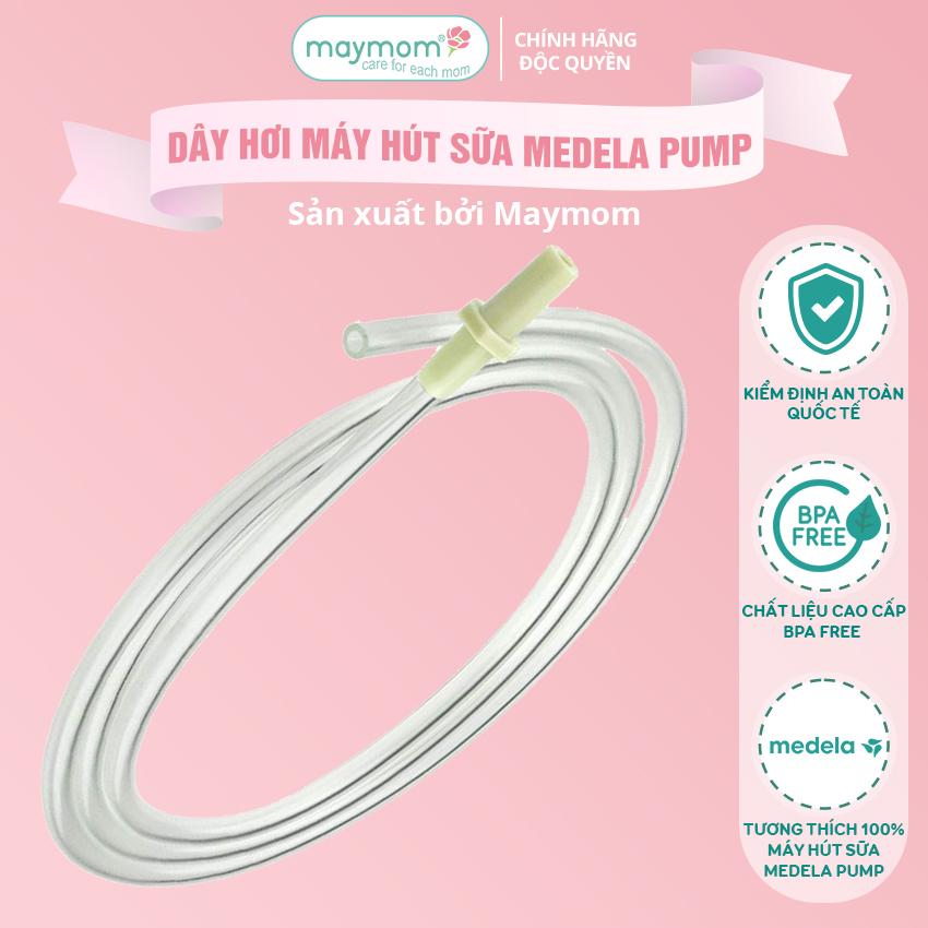 Dây Hơi Cho Máy Medela Pump Sản Xuất bởi Maymom, Không Chứa BPA, An Toàn 100%, Vệ Sinh Dễ Dàng