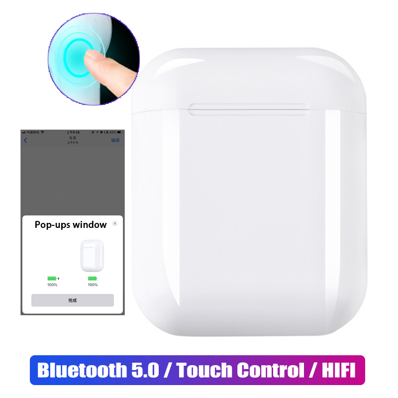 Tai nghe Bluetooth I200 bản cao cấp cảm ứng true wireless, hỗ trợ Sạc Không Dây - hàng chính hãng