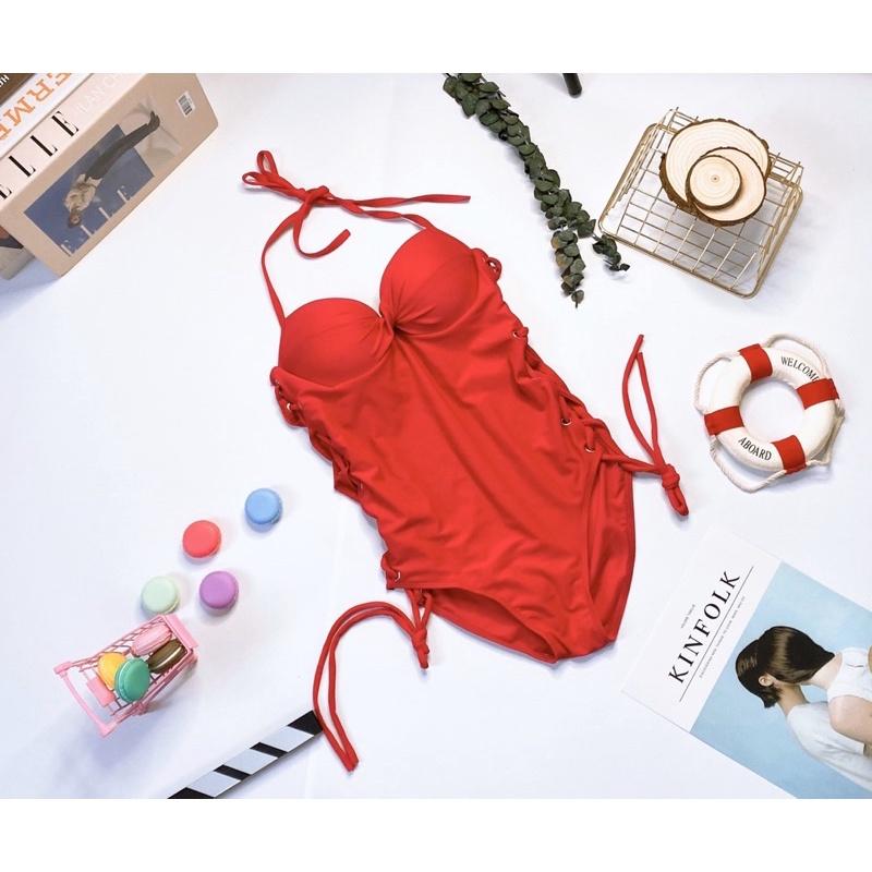 Bikini liền mảnh cúp ngực cột dây eo