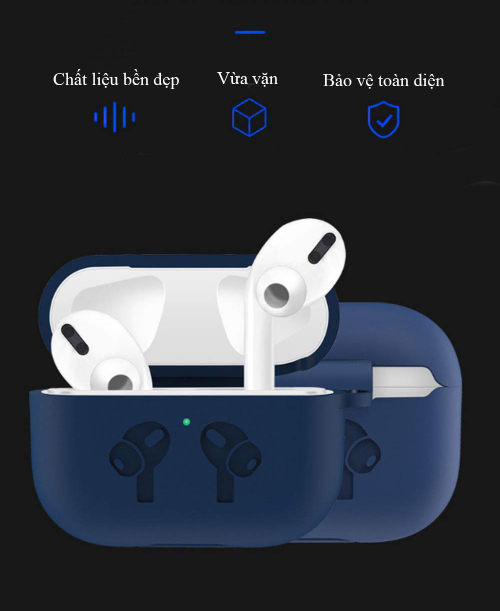 Bao Case Silicon Dành Cho Tai Nghe Apple Airpods Pro Có Móc Khóa Hàng Chính Hãng Helios