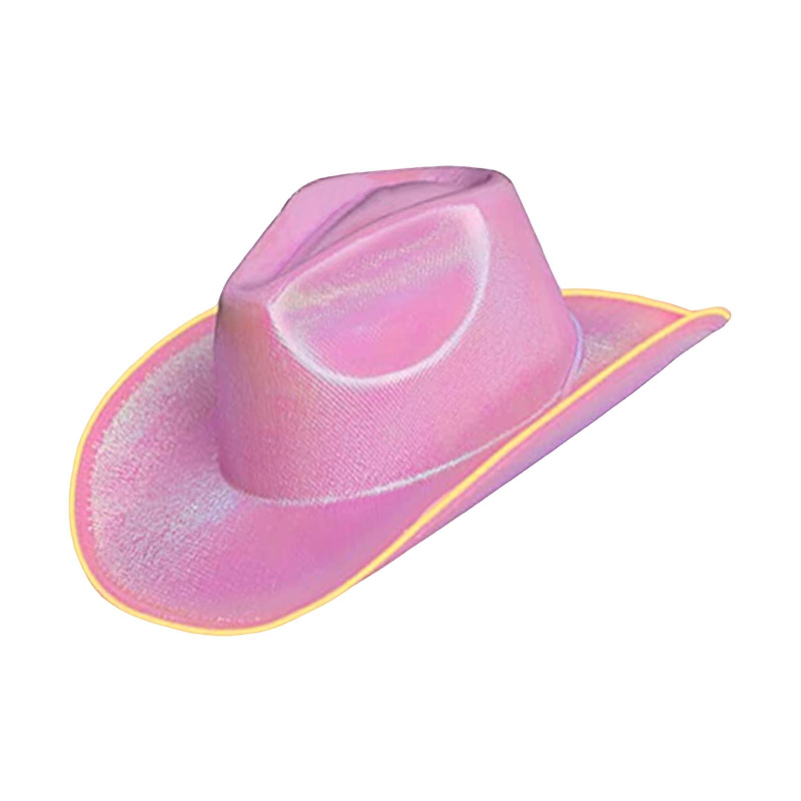 LED Cowboy Hat, Light up Cowboy Hat, Headwear Fancy Dress Headgear Cowgirl Hat Western Hat for Role Play Engagement Halloween Music Festival