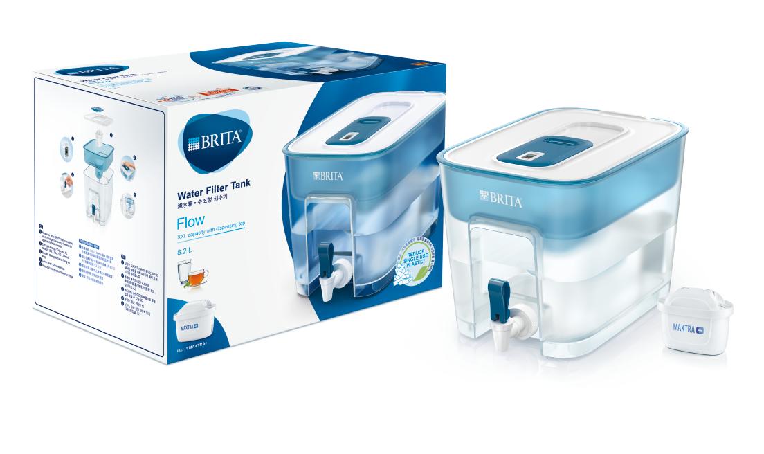 Bình Lọc Nước BRITA Flow Basic Blue - 8.2L (Kèm Maxtra Plus) - Hàng Chính Hãng