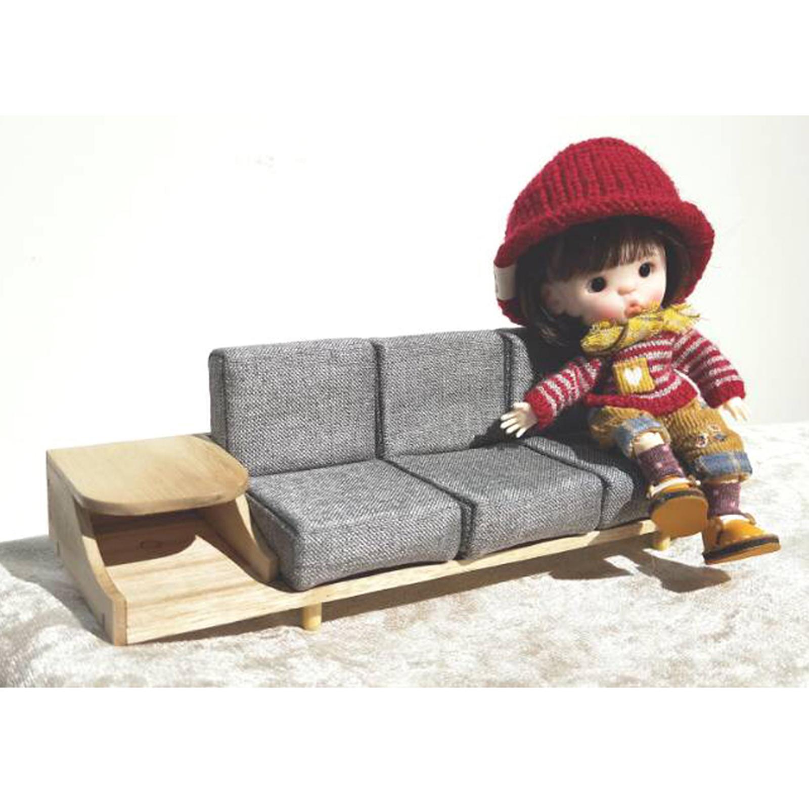 Dollhouse Living Room Furniture 1:12 Sofa Cabinet for Doll House Accessories