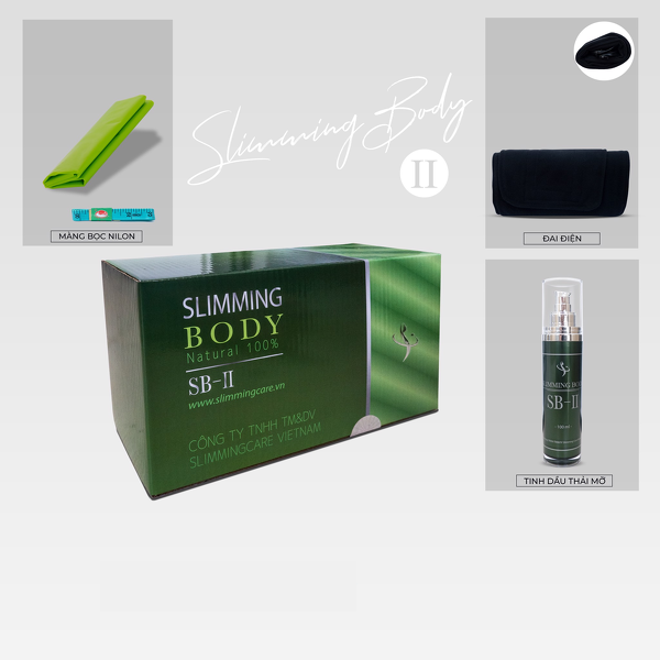 Combo Bộ ủ nóng hỗ trợ giảm mỡ Slimming body II + Đai siết eo S-Shape + Kem tan mỡ Simming Day Collagen - tặng kèm đai eo đình định