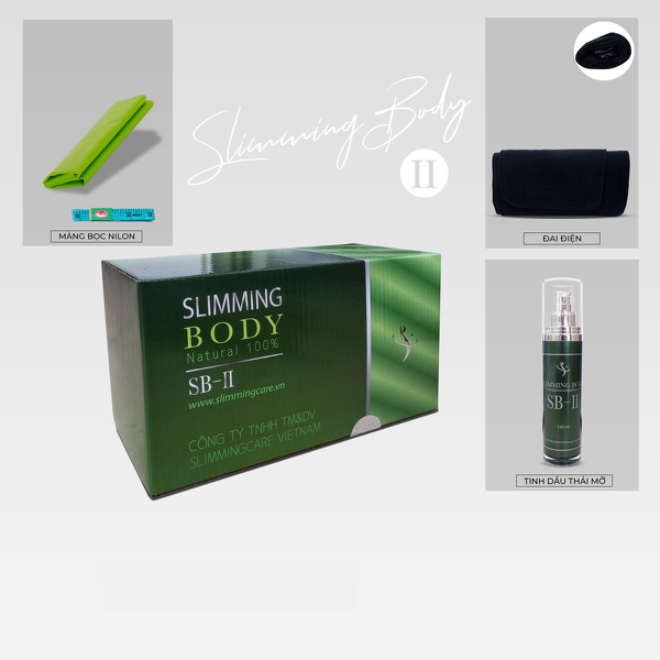 Combo Bộ ủ nóng hỗ trợ giảm mỡ  Slimming body II + Đai siết eo S-Shape + Kem tan mỡ Simming Day Collagen - tặng kèm đai eo đình định 