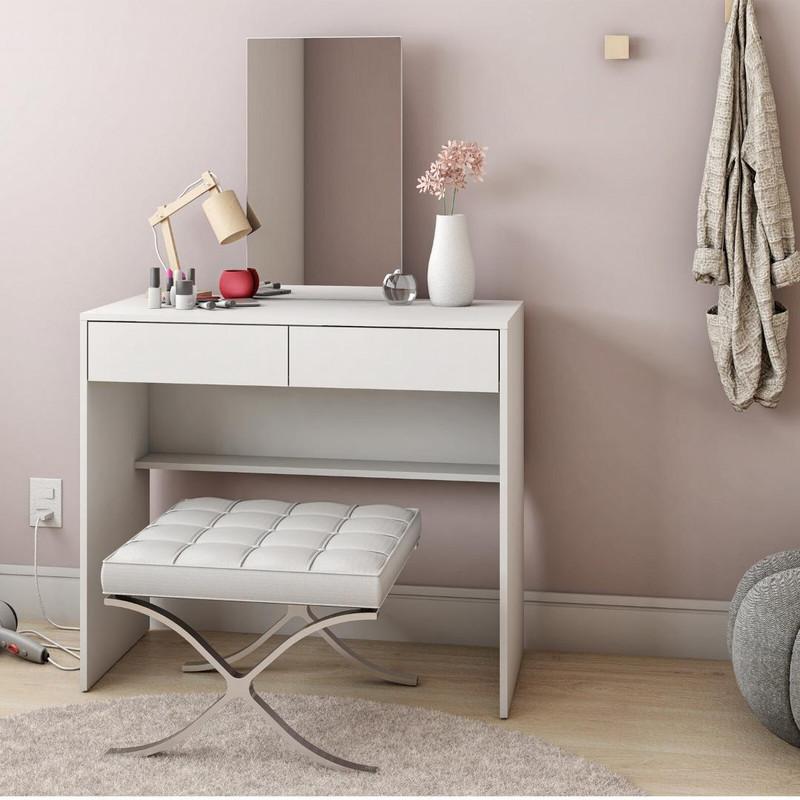 Bàn trang điểm gỗ hiện đại SMLIFE Marilyn | Gỗ MDF dày 17mm chống ẩm | D90xR45xC140cm