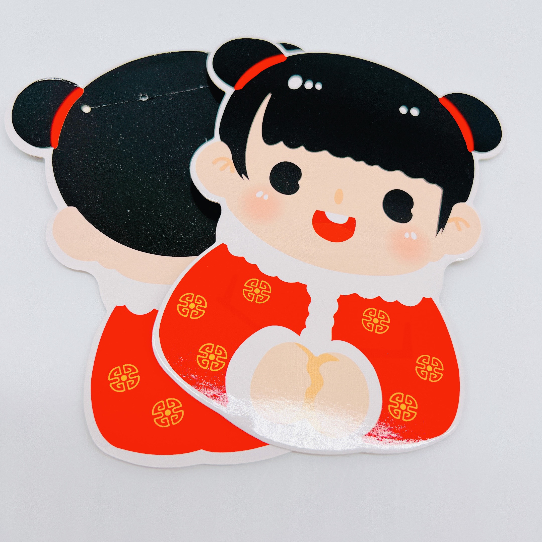 BAO LÌ XÌ CHIBI ngộ nghĩnh GIẤY BÓNG &amp; LỤA DÀY nhiều mẫu ( 1 bao )