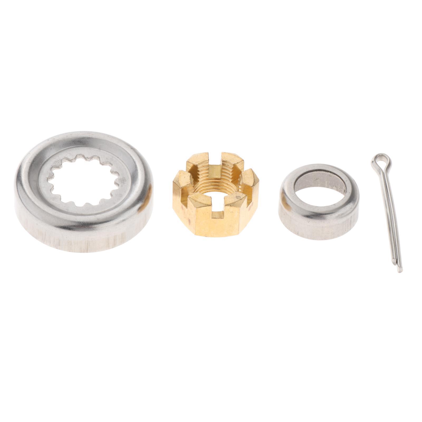 Propeller Spacer Kit, 90389-22M01 Bush 66T-45997-00 Spacer 90171-16011 Castle Nut for Yamaha F30-F60 4T/2T Direct Replaces Accessories