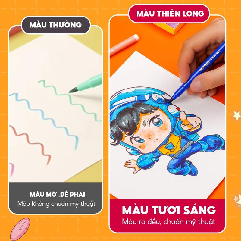 Hộp 12 Bút Lông Màu Ngòi Brush Rửa Được - Nhân Vật Akooland Thế Giới Học Cụ Thần Kỳ - Colorkit SWM-C010/AK