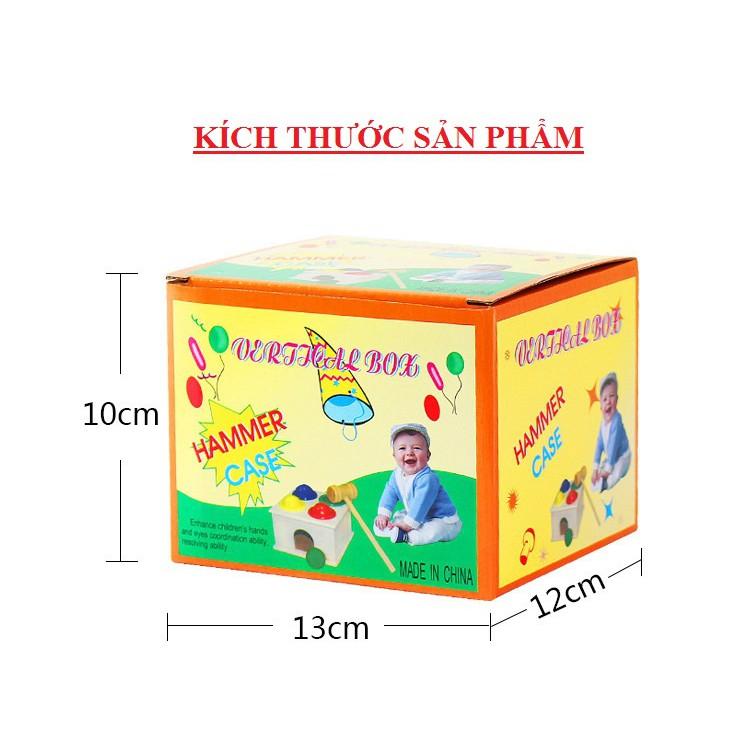 Bộ Đồ Chơi Búa Đập Bóng Nhiều Màu Sắc Bằng Gỗ Cho Bé Rèn Vận Động Tinh