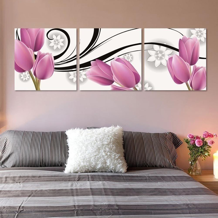 Tranh Ghép Nghệ Thuật Hoa Tulip Tím TNT73
