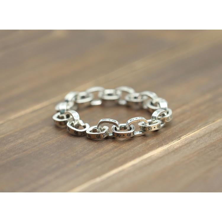 Lắc tay nam khắc bát nhã vòng tay nam bạc mặt xoay - Trang Sức Bạc Thái