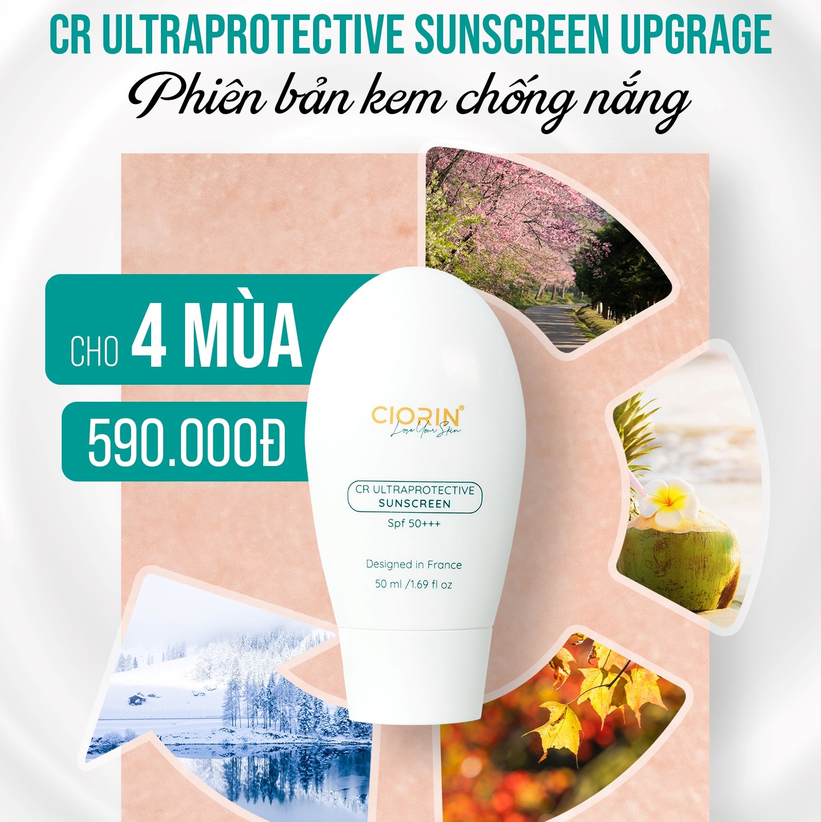 Kem Chống Nắng Ciorin Cr Ultra Protective Sunscreen Upgrade Chuyên Biệt Cho da treatment