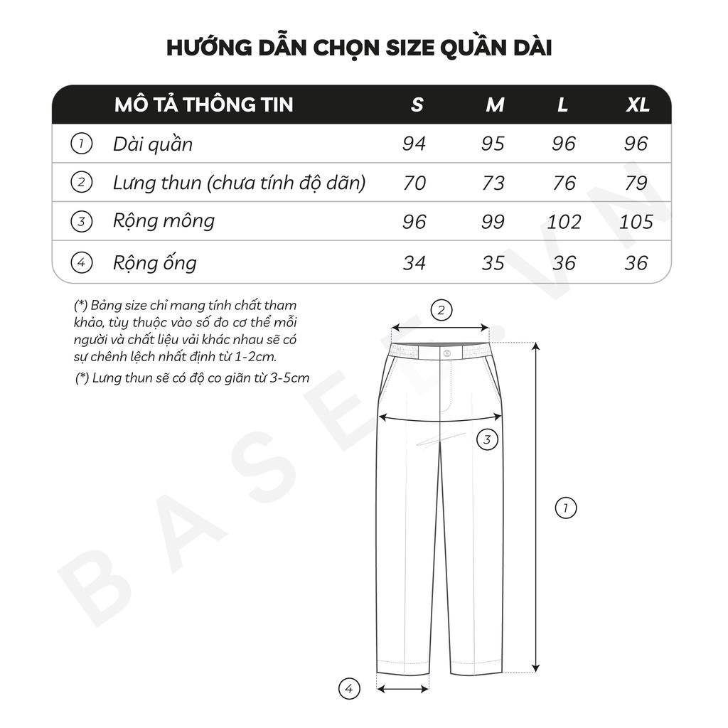 Quần kaki nam BASEE trơn ống suông