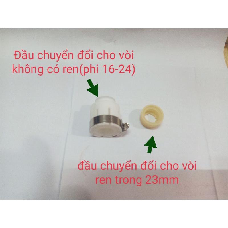 Đầu lọc nước tại vòi xoay 360 độ có tăng áp Cao cấp  DLN01 (màu trắng) gắn được 99% loại vòi.