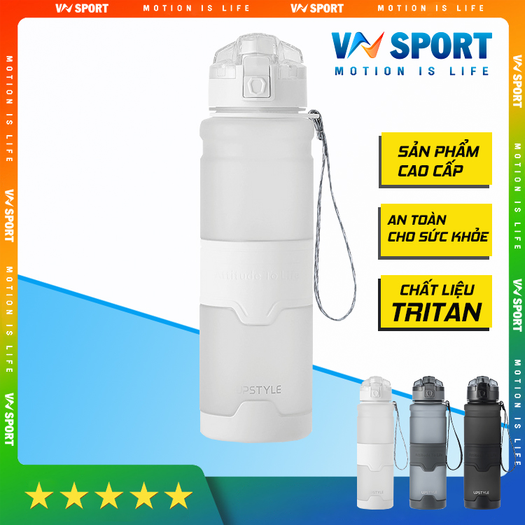 Bình Nước Tập Gym Chất Liệu TriTan NewB VNS066 - BPA Free An Toàn Cho Sức Khỏe, Chịu nhiệt -20°C~96°C | Dung Tích 1000ml - Bình Nước Thể Thao Cao Cấp