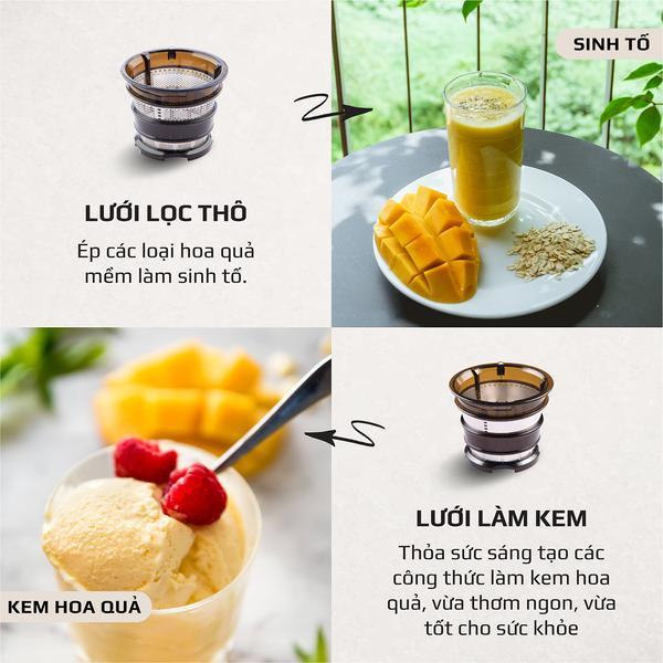 Máy Ép Chậm OLIVO SJ189 - Ép Trái Cây Hoa Quả, Siêu Kiệt Bã, Dễ Vệ Sinh