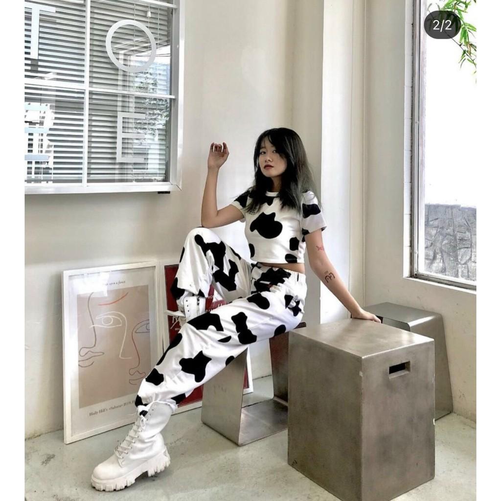 Áo croptop bò sữa Hot Trend 2021
