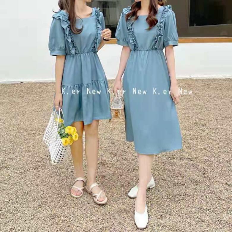 Đầm Nữ Chun Eo Bèo Xinh /hình shop tự chụp