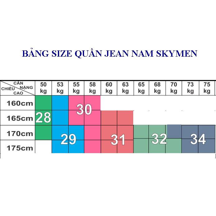 Quần Jean Nam Xanh Trơn đơn giản form ôm chất Vải Jean Co giãn skymen44