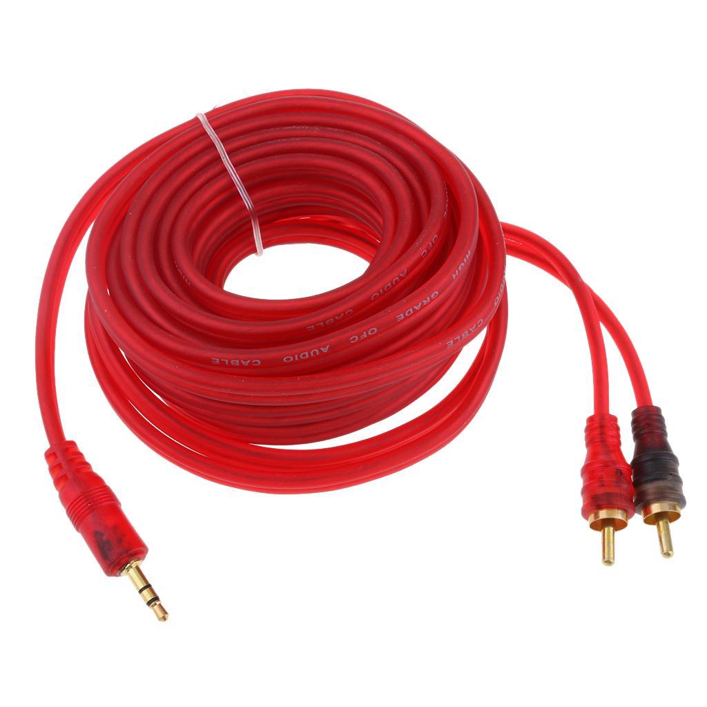 RCA Cable 3.5mm Male to 2-Male RCA Cable Splitter Audio RCA Male Cable
