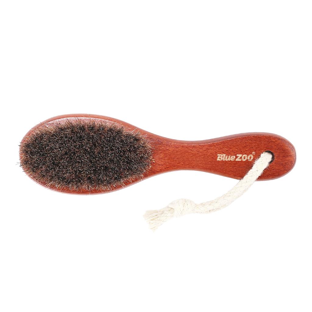 2 Pieces Mini Wooden Handle Beard Grooming Brush Styling Tool Skin Care
