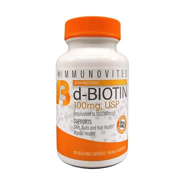 High Dose Biotin 100mg 90 Capsules, High Potency