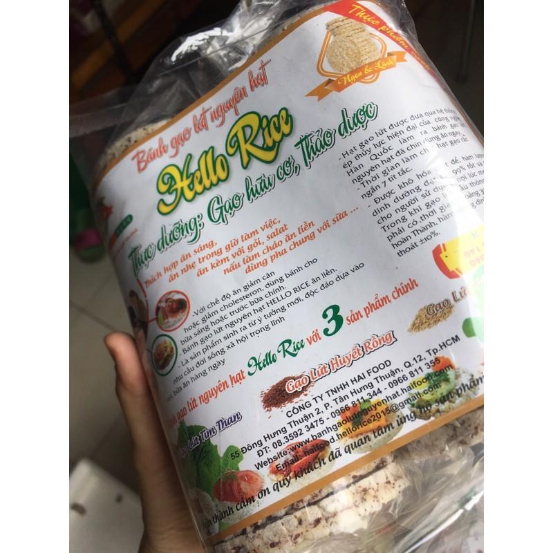 Bánh gạo lứt nguyên hạt Hello Rice, bánh gạo lức ăn kiêng giảm cân thực dưỡng