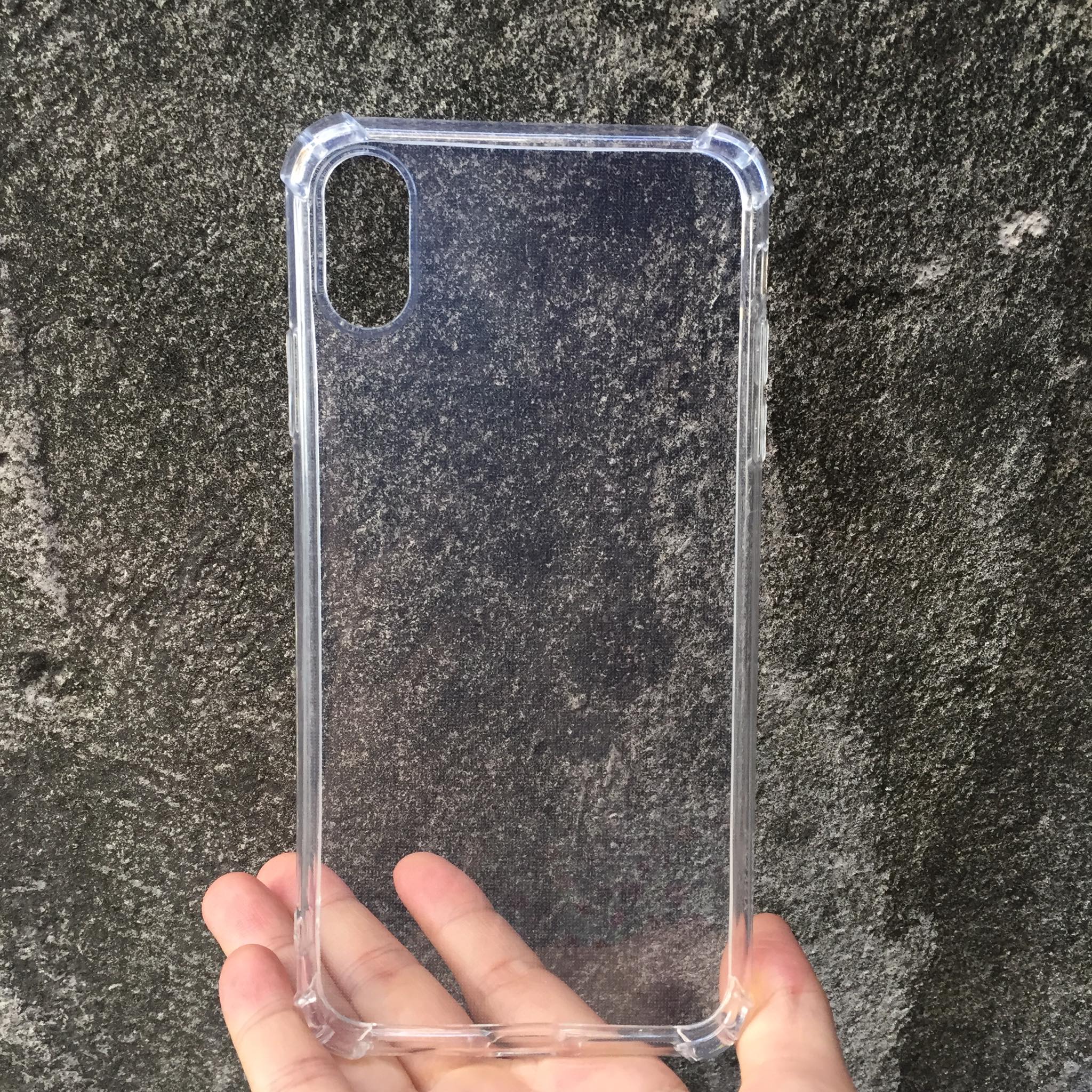 Ốp lưng silicon cho iPhone XS Max - chống sốc gờ cao 4 góc trong suốt