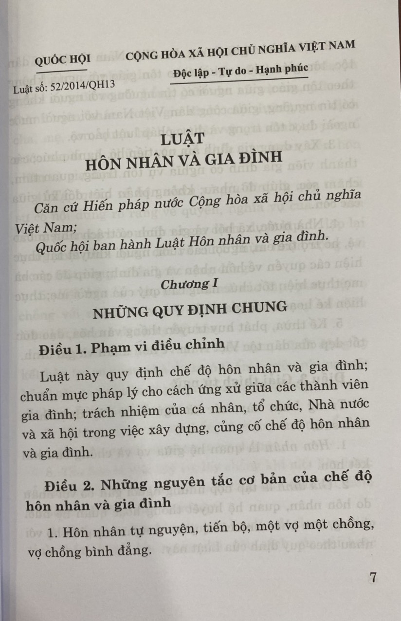 Luật Hôn Nhân và Gia Đình Năm 2014