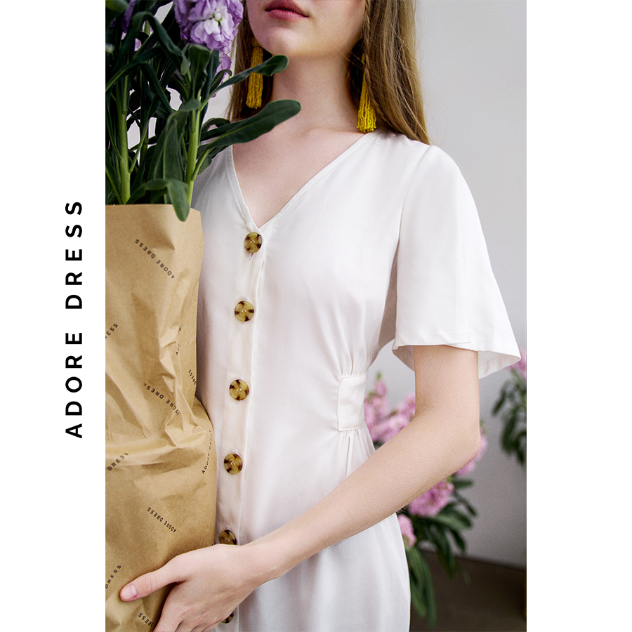 Đầm midi dress thô mềm 4 màu 3ASDR2048 ADORE DRESS