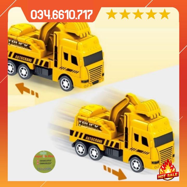 Set 6 ô tô mô hình công trình xây dựng cho bé, đồ chơi cho bé thoả sức sáng tạo