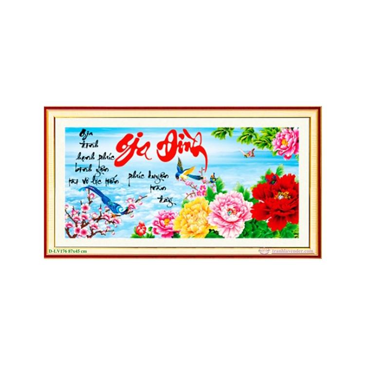 TRANH ĐÍNH ĐÁ GIA ĐÌNH HẠNH PHÚC LV176