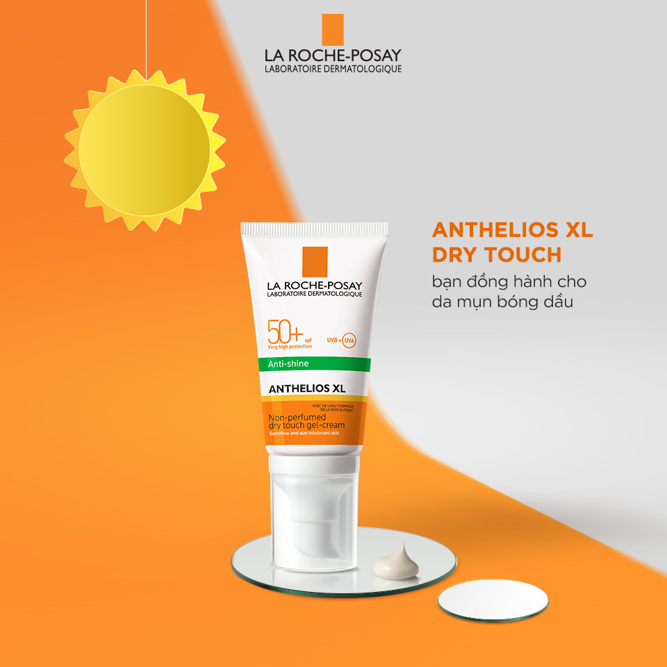 Kem Chống Nắng Không Màu Kiểm Soát Dầu La Roche-Posay Anthelios XL Dry Touch Gel-Cream SPF 50+ UVB & UVA - TẶNG MÓC KHÓA