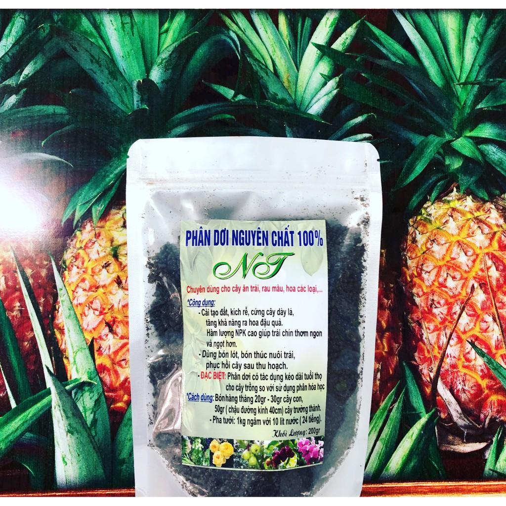 Phân dơi hữu cơ cao cấp GÓI 200 gr đã qua xử lý chuyên dùng bón hoa cây cảnh