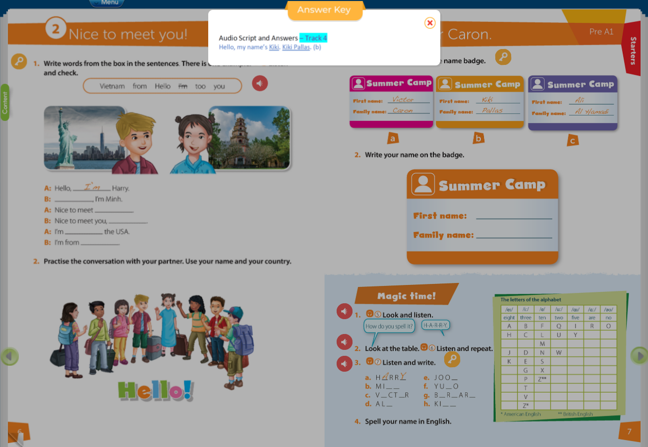 Summer Camp starter Pre A1 Starters Sách mềm sách học sinh