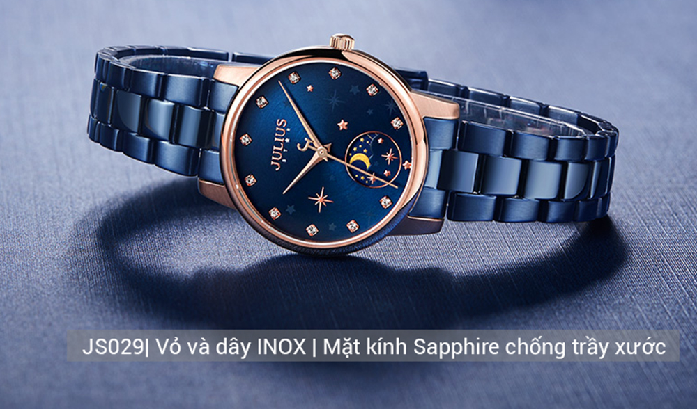 Đồng Hồ Nữ Julius Star JS-029 Kính Sapphire Đường Kính 29mm | EBMart