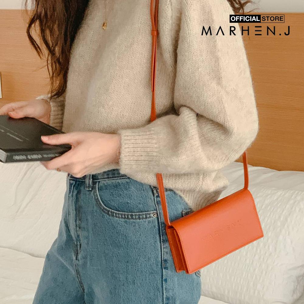 Marhen.J - Túi đeo chéo nữ nắp gập phom chữ nhật Marilyn MJ22BMALYN-BO