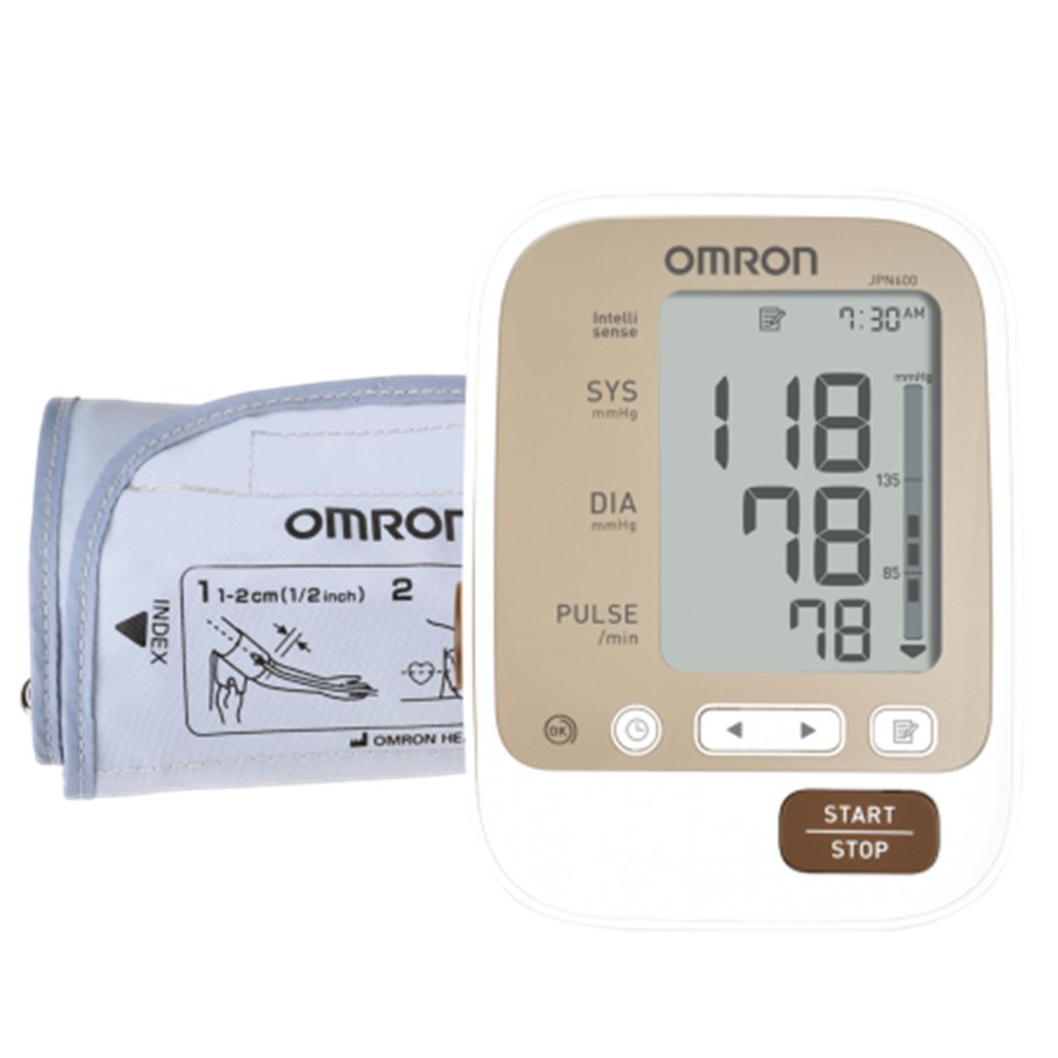 Máy Đo Huyết Áp Bắp Tay Omron JPN-600 + Tặng 1 Nhiệt Kế Omron Mc-246