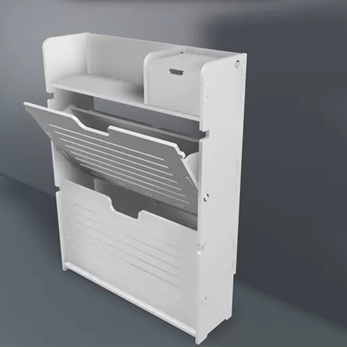 Tủ Giày Mini Lắp Ghép Thông Minh Chứa 4 Đến 6 Đôi Giày Dép 81*17*48, Tủ Giầy Trang Trí Hiện Đại Cánh Lật Chất Liệu Gỗ Nhựa Chống Nước An Toàn Thân Thiện Môi Trường_Lốc Xoáy