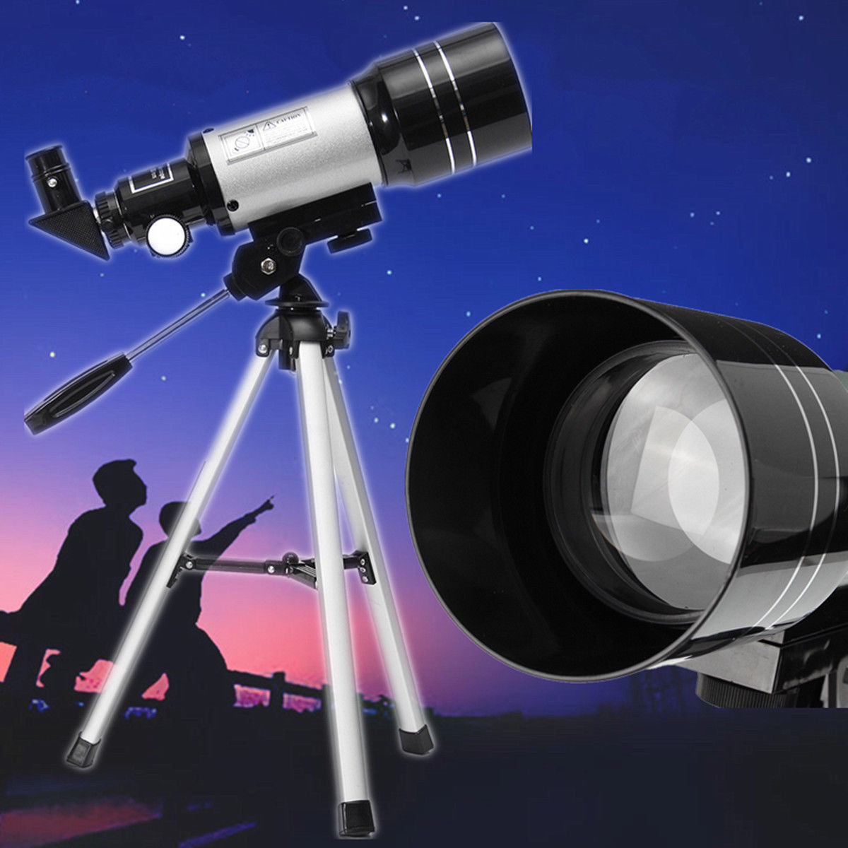 Kính thiên văn F30070m cao cấp, giá rẻ - Kính khúc xạ ngắm trăng sao cực nét, du lịch, quan sát độ phóng đại 150x