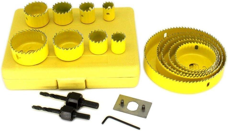 Bộ chuyển đổi cưa lỗ 13 miếng Holesaw, 2 miếng trung tâm Bit cho gỗ thạch cao Nhựa PVC Cưa lỗ