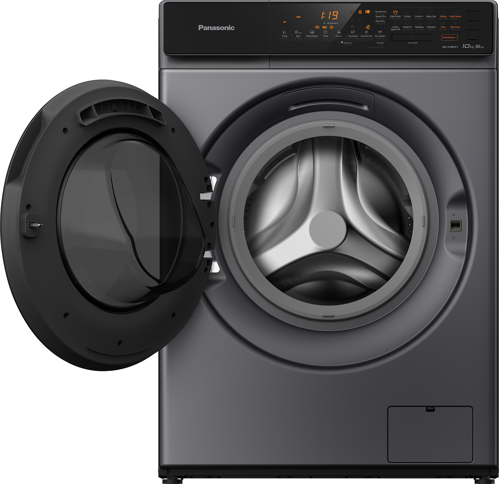 Máy Giặt Sấy Cửa Trước Panasonic 9 Kg giặt 6kg sấy NA-S96FC1LVT - Diệt khuẩn đến 99.99% - Giặt sấy 2 trong 1 - Hàng Chính Hãng - Giao Toàn Quốc