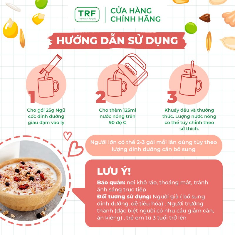 Ngũ cốc dinh dưỡng gạo lứt huyết rồng- The Rich Food- túi 400gr