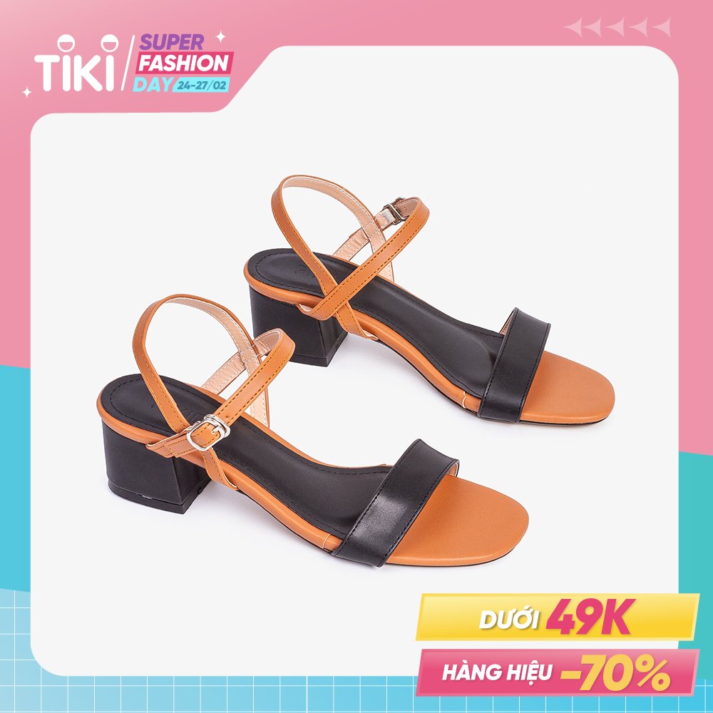 Giày Sandal Cao Gót 3cm Mix Nhiều Màu Pixie X476