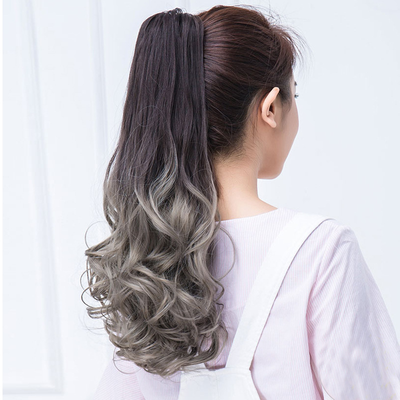 Ngoạm tóc giả ombre ️FREESHIP️ kẹp ngoạm tóc giả, tóc giả nữ kẹp ngoạm, quặm tóc giả nữ